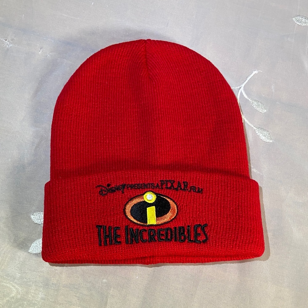 Disney Pixar film The Incredibles Red Beanie Hat Winter
